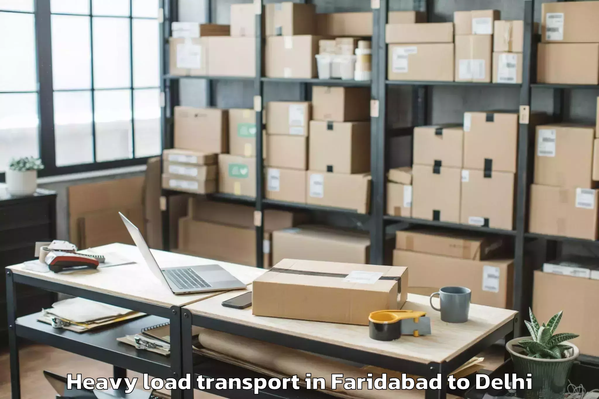 Get Faridabad to Westend Mall Delhi Heavy Load Transport